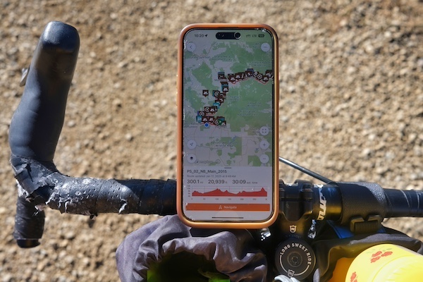 Using Ride with GPS to navigate Adventure Cycling's Great Parks South Route.