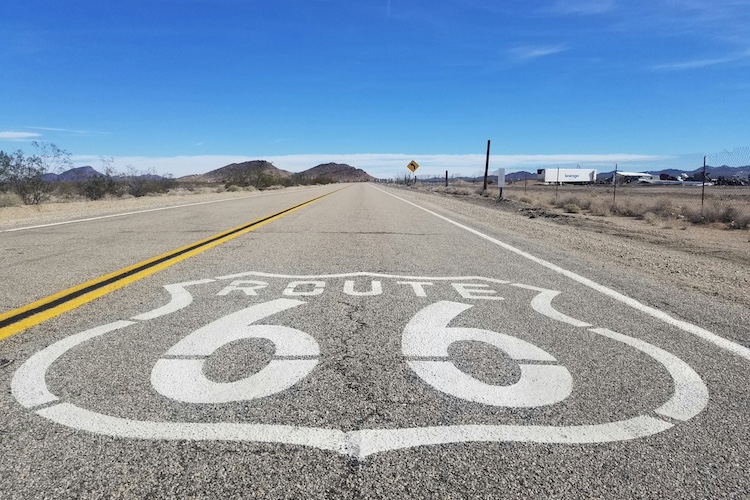 Route 66's iconic highway sign
